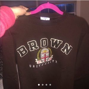Brown Champion Crewneck